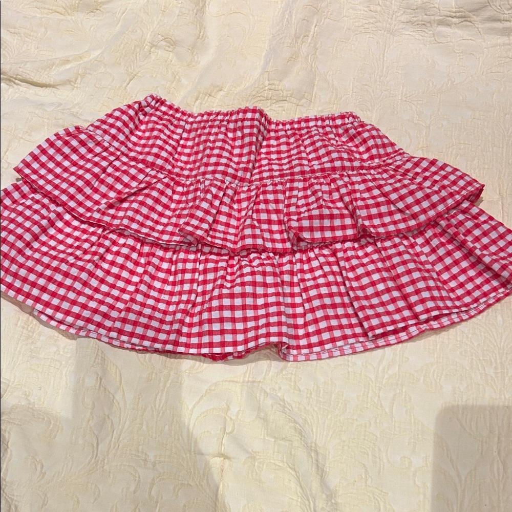 Wild Fable Red Checkered Mini Skirt